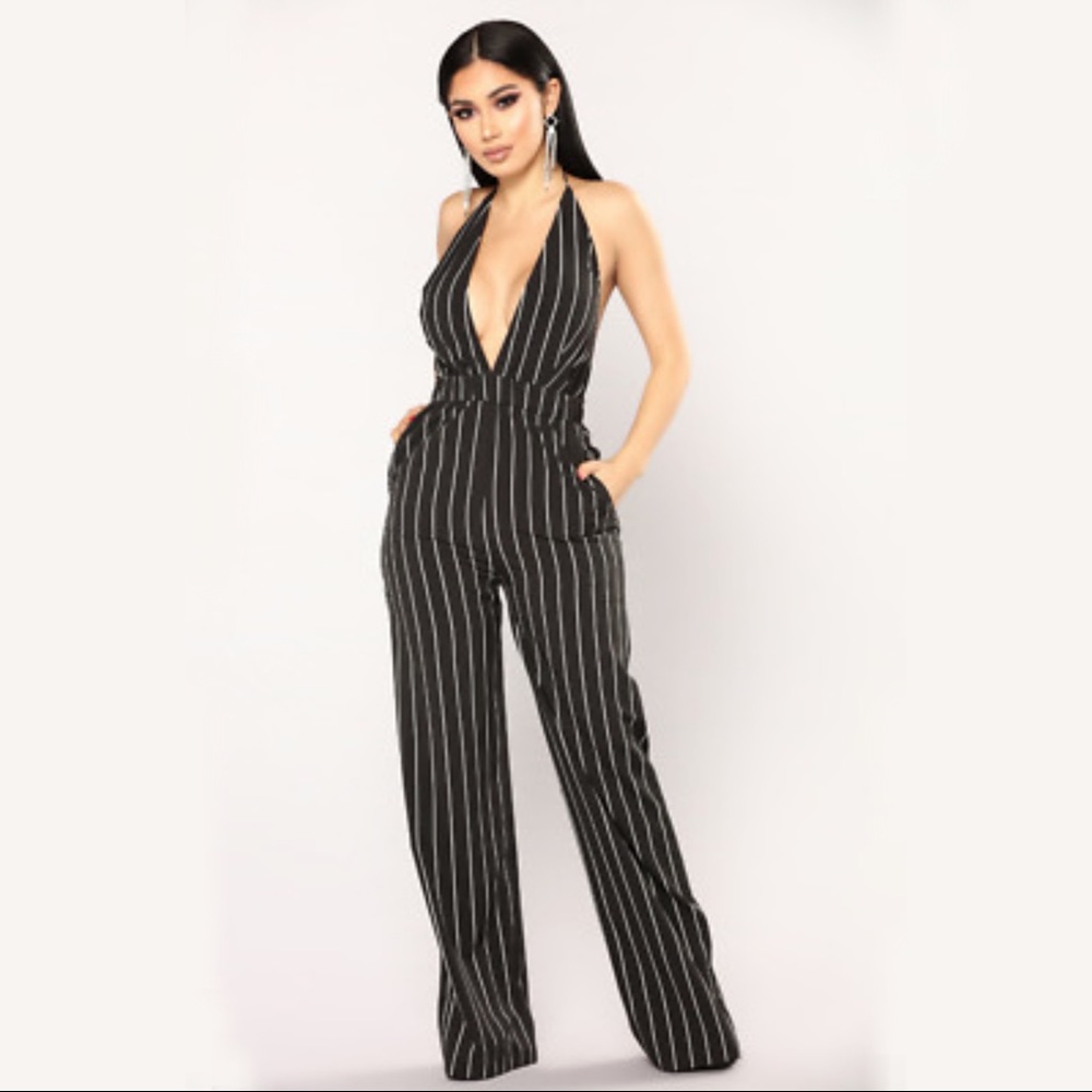 DEEP V-NECK JUMPSUIT